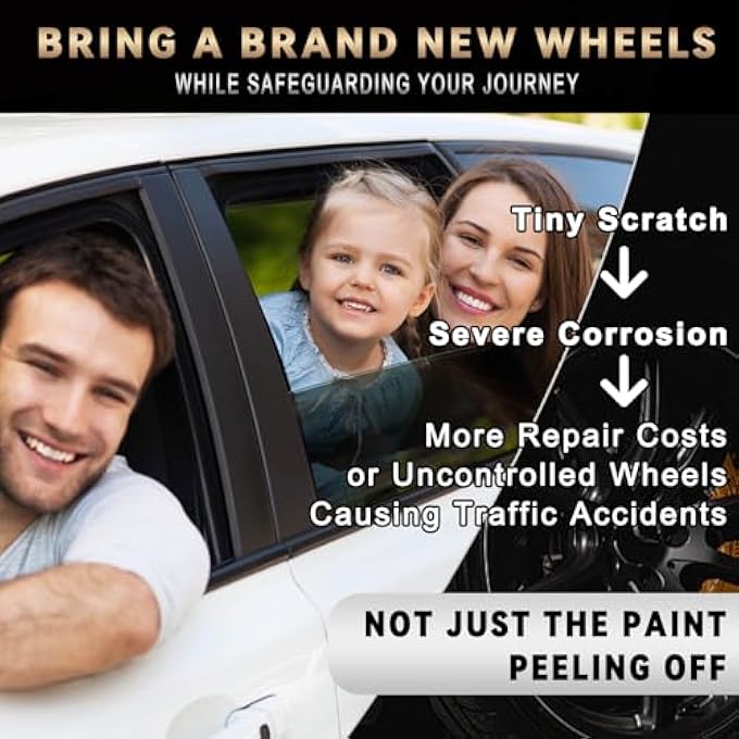 xdotoar RIM TOUCH UP PAINT,MATTE BLACK CAR WHEEL SCRATCH REPAIR - Image 4